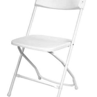 White Folding Chair - Plastic