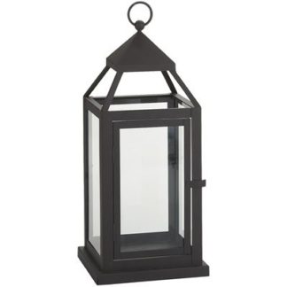 Contemporary Metal Lantern - 14in