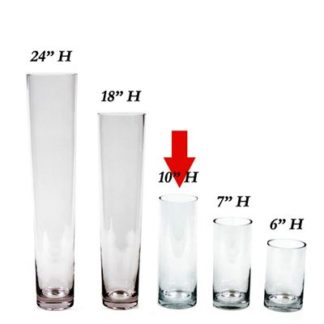 Cylinder Vase - 10.5in x 3.5in