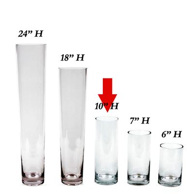 Cylinder Vase - 10.5in x 3.5in