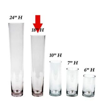 Cylinder Vase - 18in x 3.5in