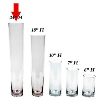 Cylinder Vase - 24in x 3.5in