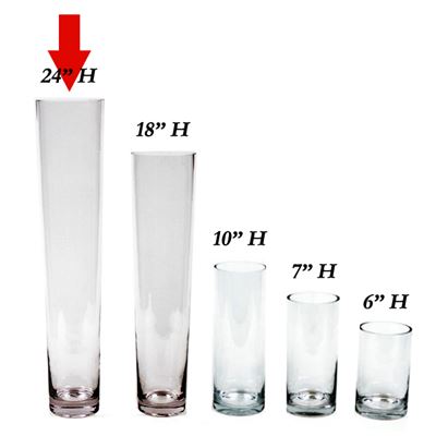 Cylinder Vase - 24in x 3.5in