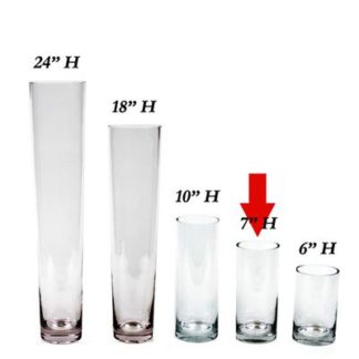 Cylinder Vase - 7.5in x 3.5in