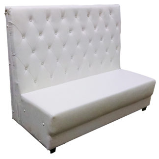 White Leather Loveseat