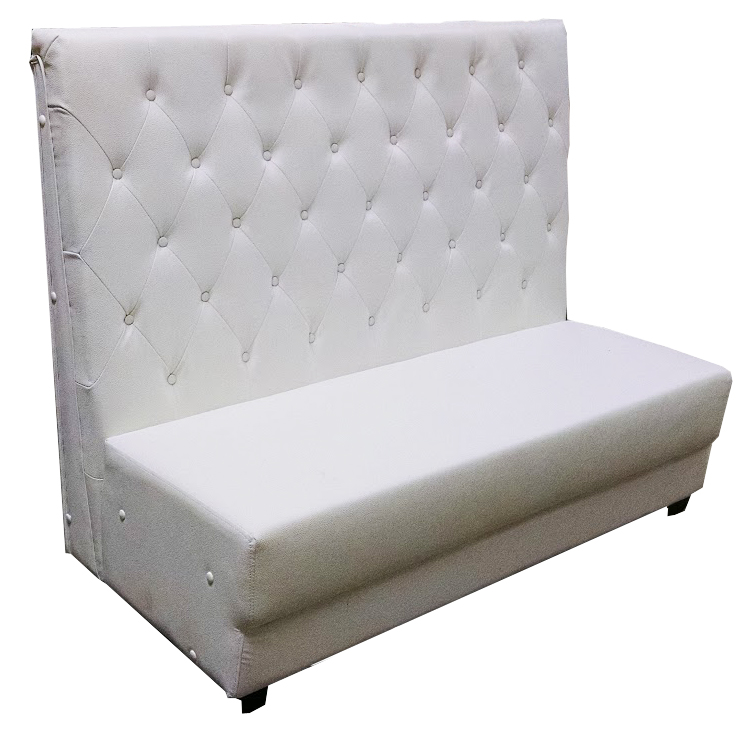 White Leather Loveseat