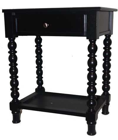 Black End Table w/Drawer