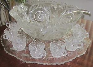 Punch Bowl Set with 12 Glasses