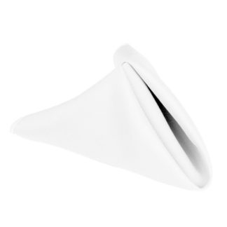 Polyester Napkin - 20in x 20in Square - Color: White
