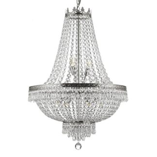 18-Light 40in x 50in Crystal Chandelier, Chrome French Empire