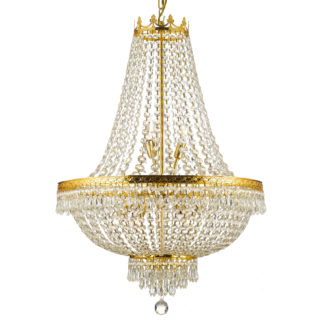 14-Light Gold Empire Chandelier