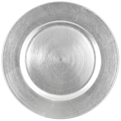 Acrylic Charger - Silver - 13in (packs of 10)