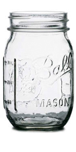 Mason Jar for Drinking - 16 oz (rack of 25)