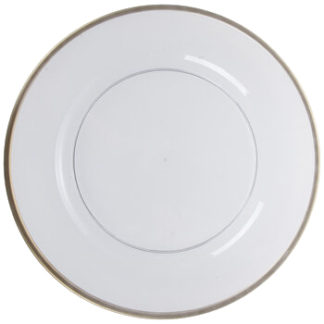 Acrylic Charger - Clear w/Gold Trim - 13in (packs of 10)