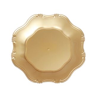 Acrylic Charger - Gold Baroque - 13in (packs of 10)
