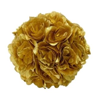 10in Tissue Kissing Ball - Gold