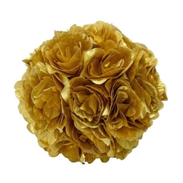 10in Tissue Kissing Ball - Gold