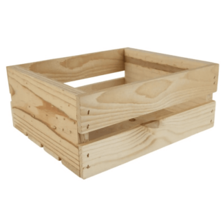 Half Wood Crate - Color: Natural