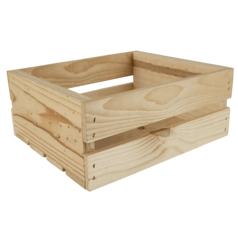 Half Wood Crate - Color: Natural