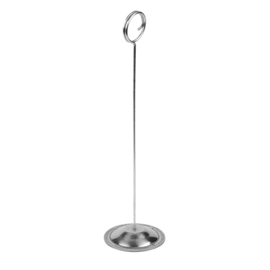 Table Number Reservation Holder - Stainless Steel - 8in