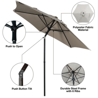 Umbrella with Base - 7.5ft