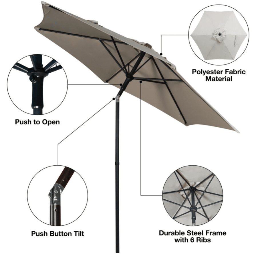 Umbrella with Base - 7.5ft