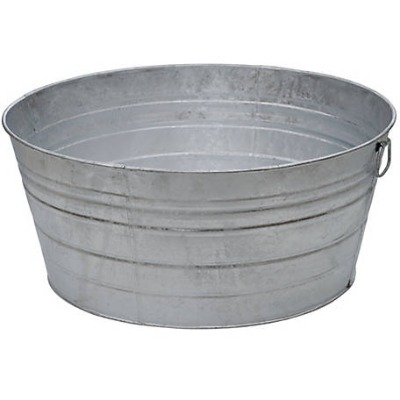 Galvanized Tub Drink Cooler - Large Round